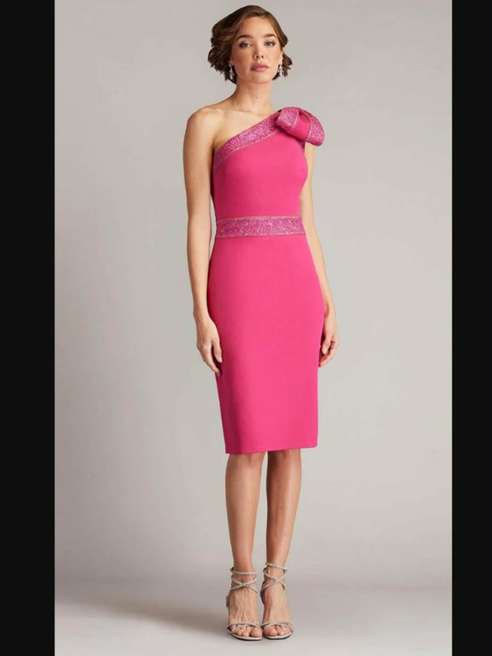 Tadashi Shoji Sigan Bow-Shoulder Dress-Size 2